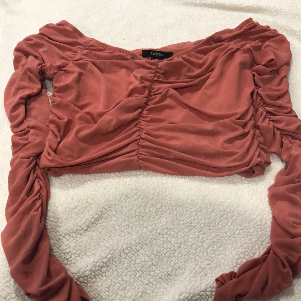 Scrunched crop top